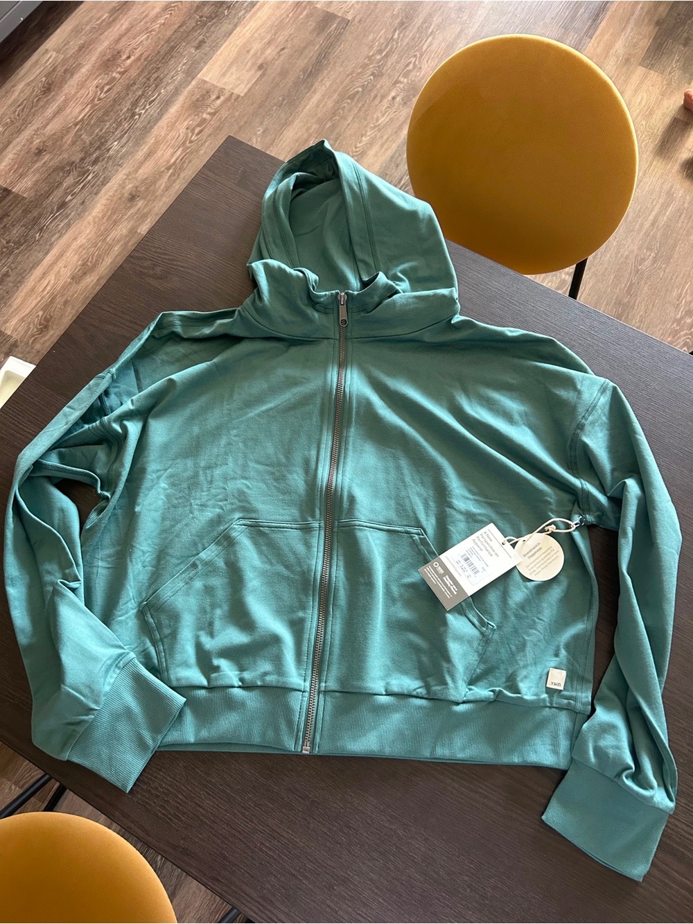 Vuori Teal Full-Zip Hoodie